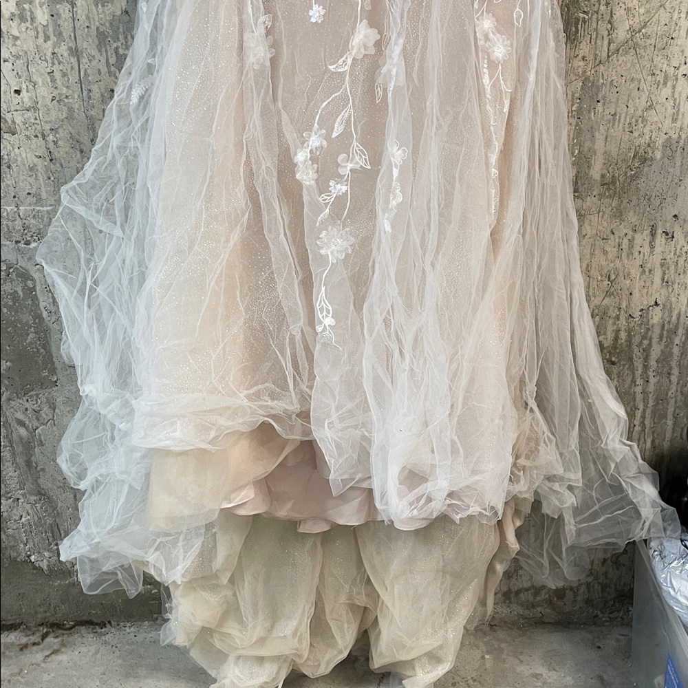 PRONOVIAS Women's Rhapsody Bridal Dress Size 12 In Off White - Picture 5 of 11